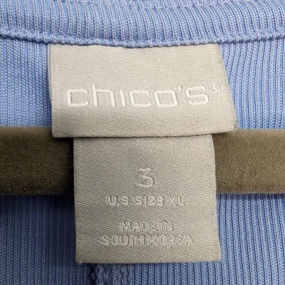 Chicos Travelers Tunic Womens 3/XL Modal Blend Relaxed 3/4 Sleeves - Picture 3 of 7